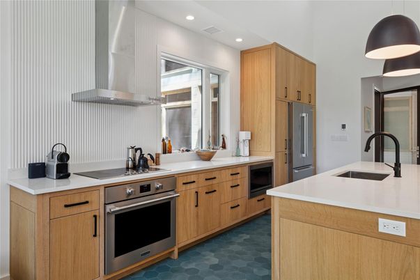 Interior, Kitchen, Pendant Lights, Recessed Lighting, Stainless Steel Appliances