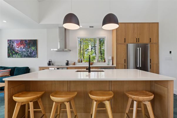 Interior, Kitchen, Pendant Lights, Recessed Lighting, Stainless Steel Appliances