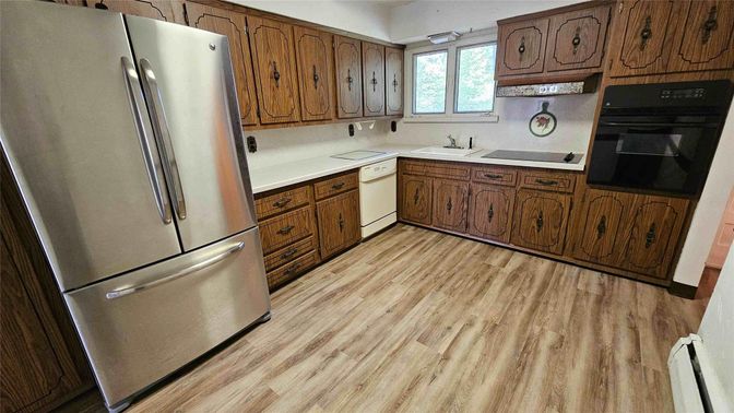 Interior, Kitchen, Wood Texture Flooring