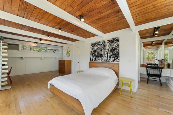 Bedroom, Interior, Wooden Beams, Wooden Ceilings, Wood Texture Flooring