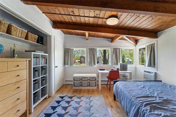 Bedroom, Home Office, Interior, Wooden Beams, Wooden Ceilings, Wood Texture Flooring
