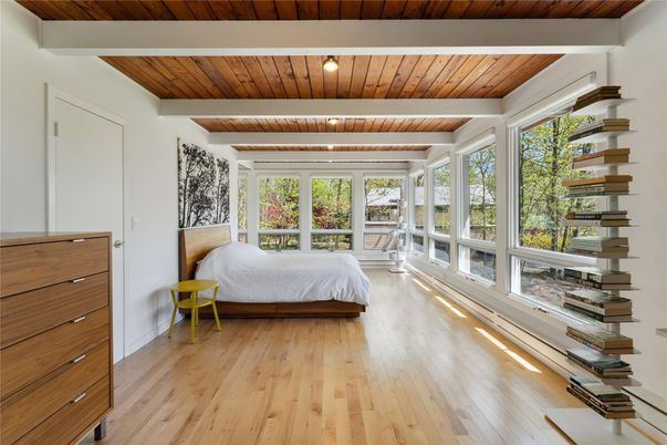 Bedroom, Interior, Wooden Beams, Wooden Ceilings, Wood Texture Flooring