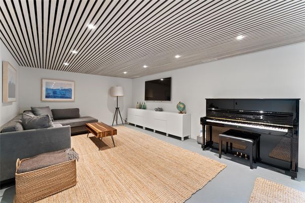 Interior, Living room, Piano, Recessed Lighting