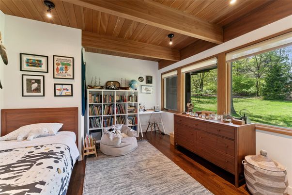 Bedroom, Interior, Wooden Beams, Wooden Ceilings, Wood Texture Flooring