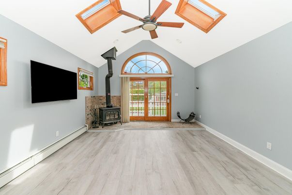 Empty room, Fireplace, Interior, Wood Texture Flooring