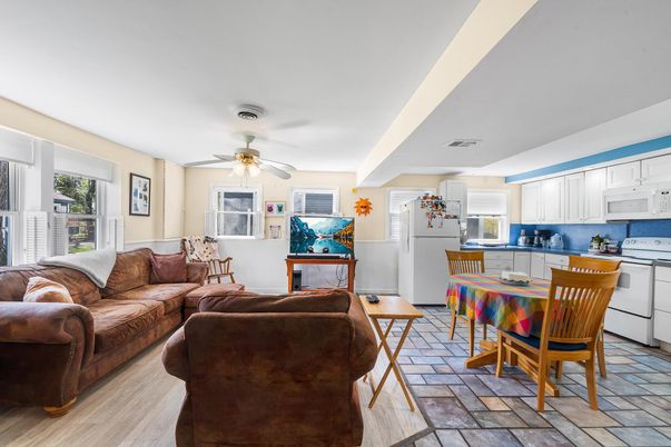 Dining room, Interior, Kitchen, Living room, Wood Texture Flooring
