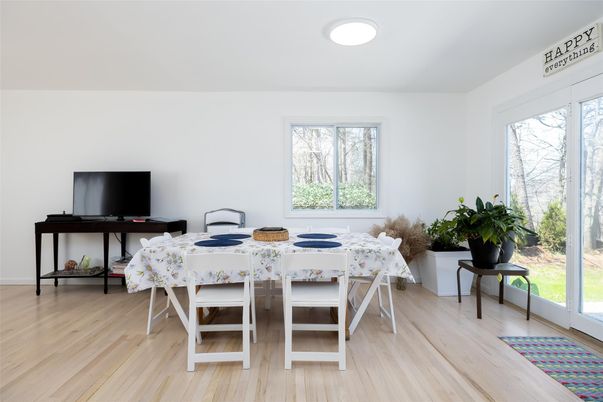 Dining room, Interior, Wood Texture Flooring