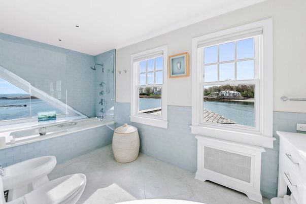 Bathroom, Glass Shower, Interior, Marble, Recessed Lighting, Water