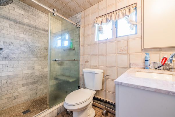 Bathroom, Glass Shower, Interior, Stone Walls