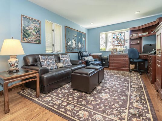Home Office, Interior, Living room, Recessed Lighting, Wood Texture Flooring