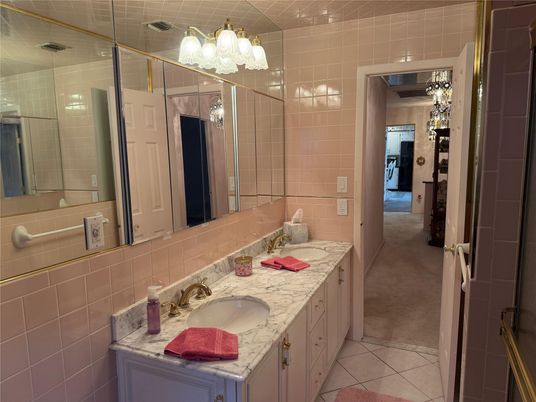 Bathroom, Dual Sink Vanities, Glass Shower, Interior