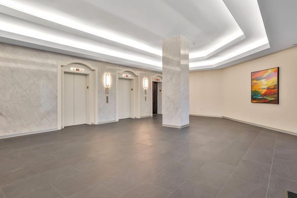 Elevator, Interior, Marble Walls