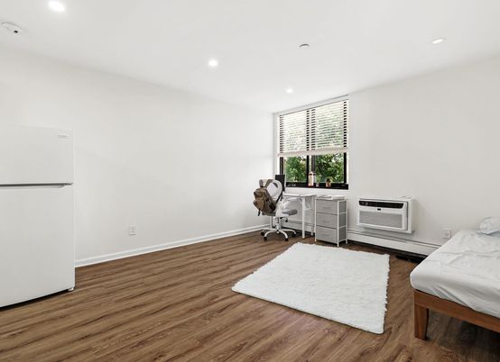Bedroom, Home Office, Interior, Recessed Lighting, Wood Texture Flooring