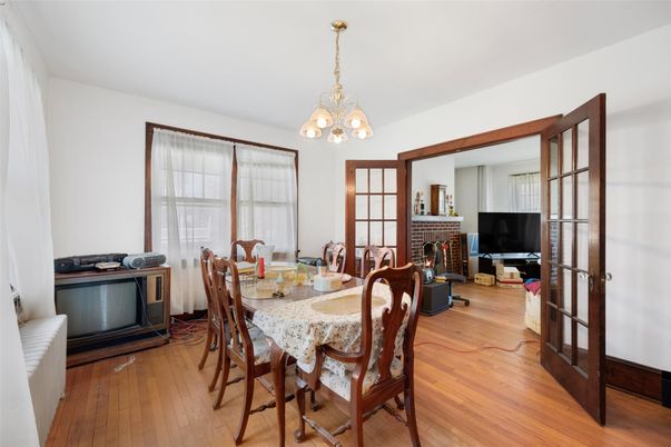 Chandelier, Dining room, Fireplace, Interior, Living room, Wood Texture Flooring