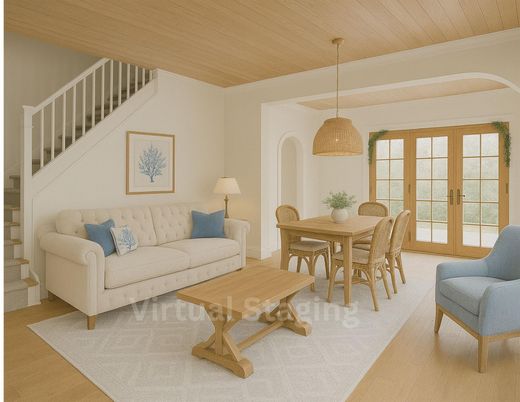 Dining room, Interior, Living room, Pendant Lights, Wooden Ceilings, Wood Texture Flooring