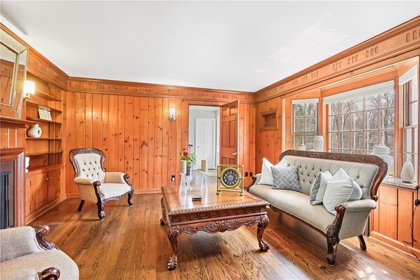 Fireplace, Interior, Living room, Wood Texture Flooring, Wooden Walls