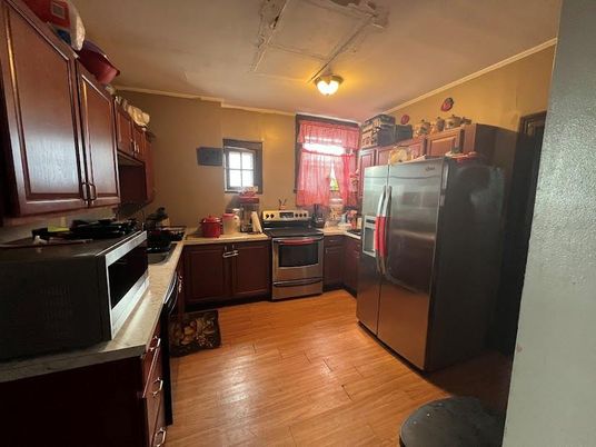 Interior, Kitchen, Wood Texture Flooring
