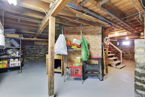 Interior, Stone Walls, Wooden Beams