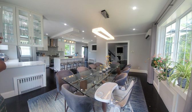 Dining room, Interior, Kitchen, Pendant Lights, Recessed Lighting