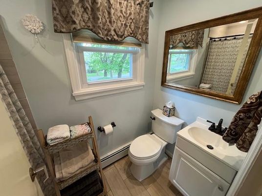 Bathroom, Interior, Wood Texture Flooring
