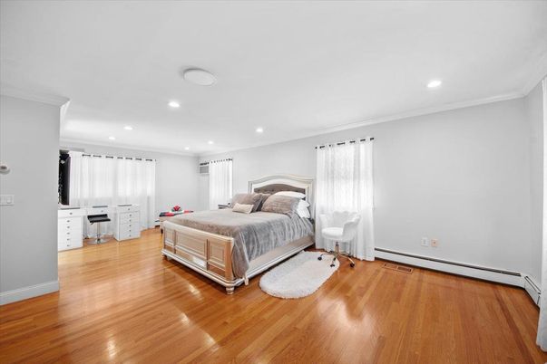Bedroom, Home Office, Interior, Recessed Lighting, Wood Texture Flooring