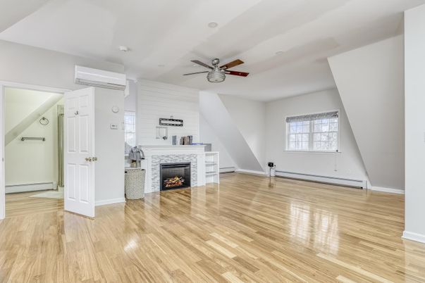 Empty room, Fireplace, Interior, Wood Texture Flooring
