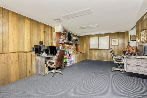 Home Office, Interior, Wooden Walls