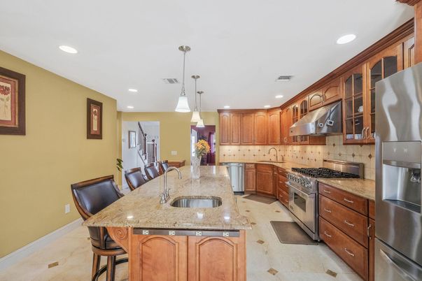 Interior, Kitchen, Pendant Lights, Recessed Lighting, Stainless Steel Appliances