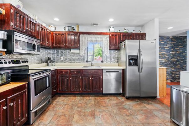 Interior, Kitchen, Recessed Lighting, Stainless Steel Appliances