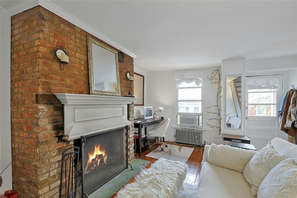 Fireplace, Home Office, Interior, Living room, Stone Walls