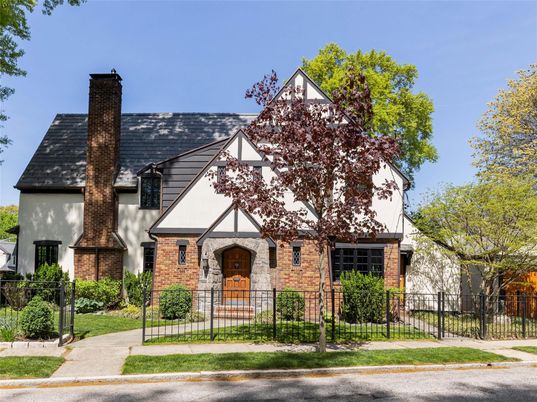 Exterior, Facade, Brick Facade, Tudor Revival