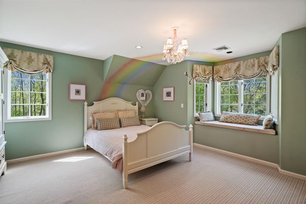 Bedroom, Chandelier, Interior, Recessed Lighting