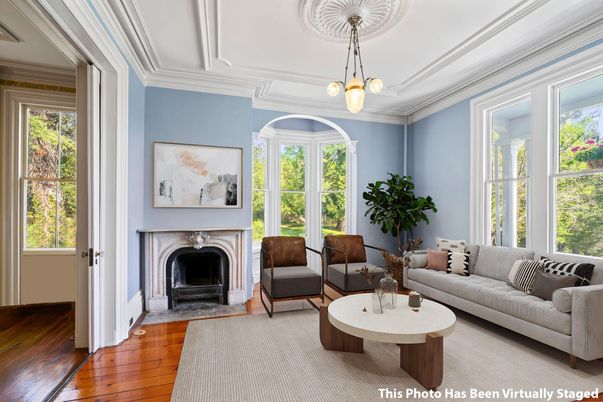 Fireplace, Interior, Living room, Pendant Lights, Wood Texture Flooring