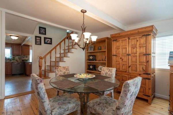 Chandelier, Dining room, Interior, Kitchen, Wood Texture Flooring