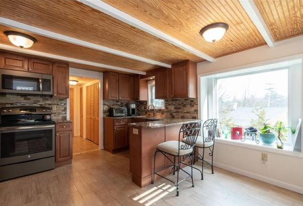 Interior, Kitchen, Stainless Steel Appliances, Wooden Beams, Wooden Ceilings, Wood Texture Flooring