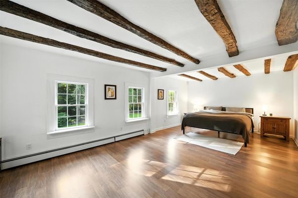 Bedroom, Interior, Wooden Beams, Wood Texture Flooring