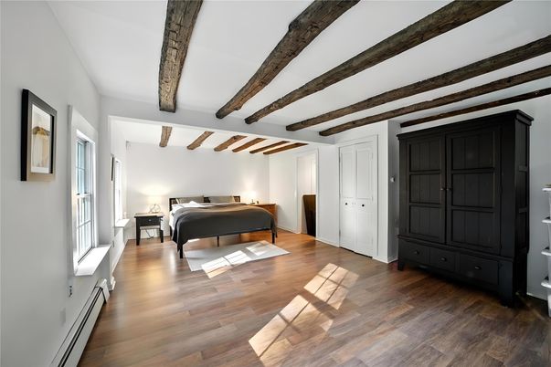 Bedroom, Interior, Wooden Beams, Wood Texture Flooring