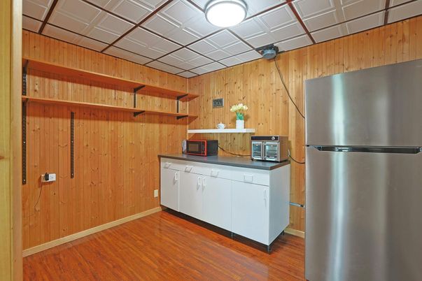Interior, Kitchen, Wood Texture Flooring, Wooden Walls
