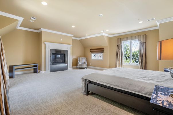 Bedroom, Fireplace, Interior, Recessed Lighting