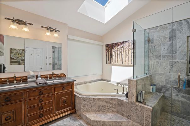 Bathroom, Dual Sink Vanities, Glass Shower, Interior