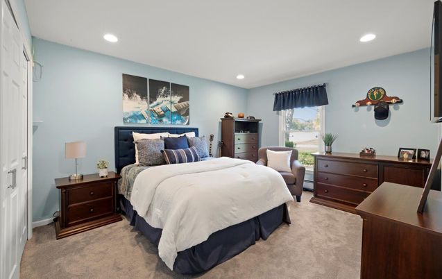 Bedroom, Interior, Recessed Lighting