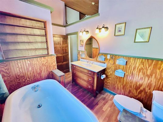 Bathroom, Interior, Wood Texture Flooring