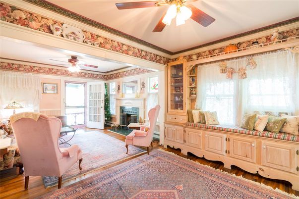 Fireplace, Home Office, Interior, Wood Texture Flooring