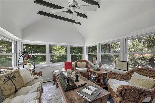 Interior, Living room, Sun Room, Wooden Beams, Wood Texture Flooring