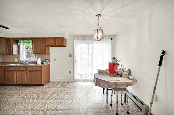 Interior, Kitchen, Pendant Lights, Tile Countertops