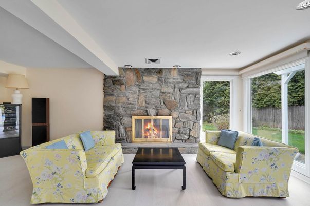 Fireplace, Interior, Living room, Stone Walls