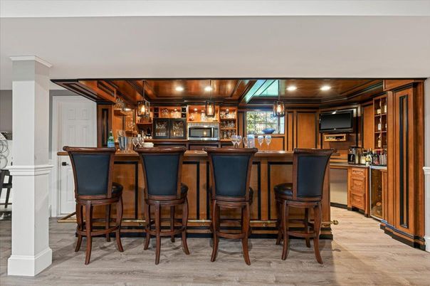 Interior, Recessed Lighting, Wood Texture Flooring, Wooden Walls