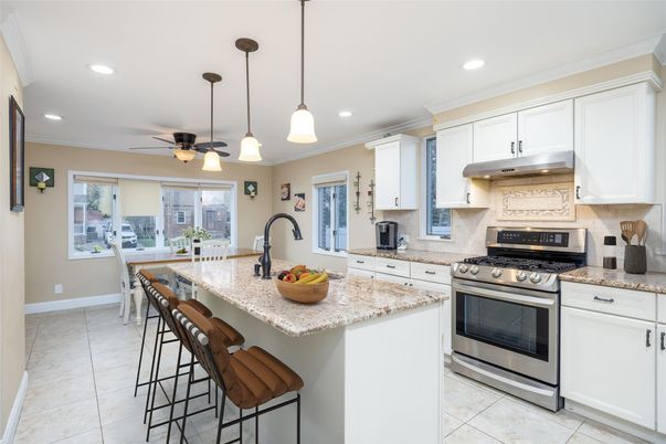 Interior, Kitchen, Pendant Lights, Recessed Lighting, Stainless Steel Appliances