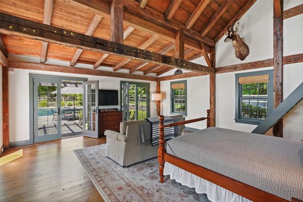 Bedroom, Interior, Wooden Beams, Wooden Ceilings, Wood Texture Flooring