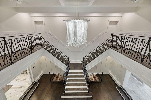 Chandelier, Interior, Wood Texture Flooring